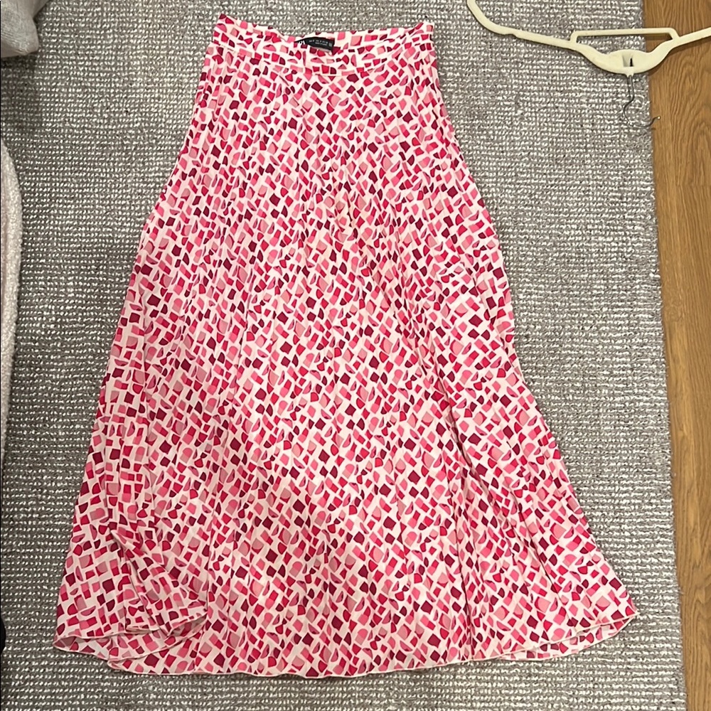 Zara Pink Patterned Women's Skirt